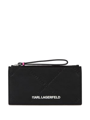 Karl Lagerfeld K/Skuare logo-debossed pouch - Black