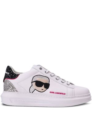 Karl Lagerfeld Kapri Karl Ikonic leather sneakers - White