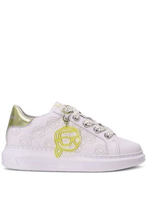 Karl Lagerfeld Kapri NFT monogram leather sneakers - White