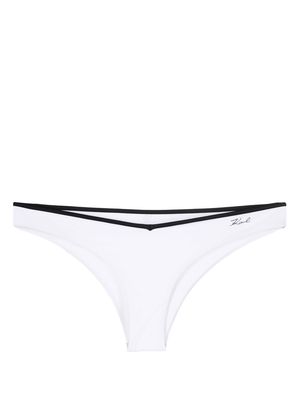 Karl Lagerfeld Karl DNA Binding bikini bottoms - White