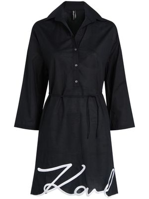 Karl Lagerfeld Karl DNA cotton beach dress - Black