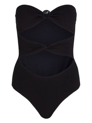 Karl Lagerfeld Karl DNA cut-out swimsuit - Black
