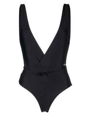 Karl Lagerfeld Karl Dna Deep V Swimsuit - Black
