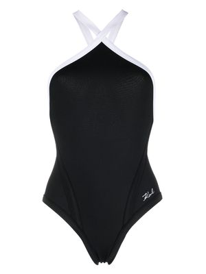 Karl Lagerfeld Karl Dna Rib swimsuit - Black