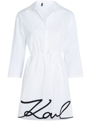 Karl Lagerfeld Karl Dna Signature beach dress - White