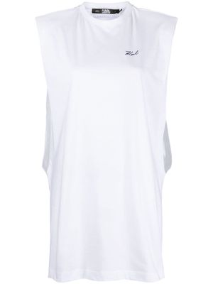 Karl Lagerfeld Karl DNA sleeveless tunic top - White