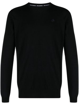 Karl Lagerfeld Karl Ikonik virgin-wool jumper - Black