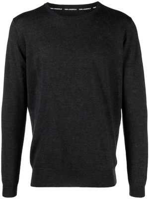 Karl Lagerfeld Karl Ikonik virgin-wool jumper - Grey