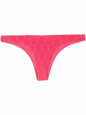 Karl Lagerfeld karl print bikini bottoms - Pink