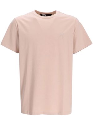 Karl Lagerfeld Karl-print cotton T-shirt - Pink