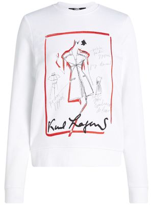Karl Lagerfeld Karl Series graphic-print sweatshirt - White
