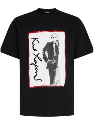 Karl Lagerfeld Karl Series illustration-print T-shirt - Black