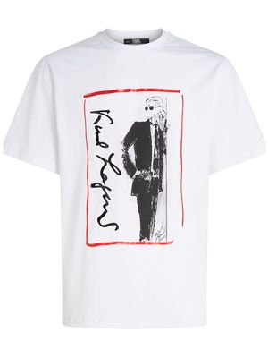 Karl Lagerfeld Karl Series illustration-print T-shirt - White
