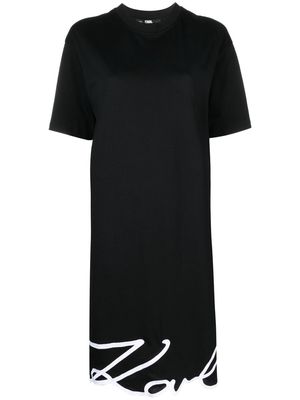 Karl Lagerfeld Karl Signature hem T-shirt dress - Black