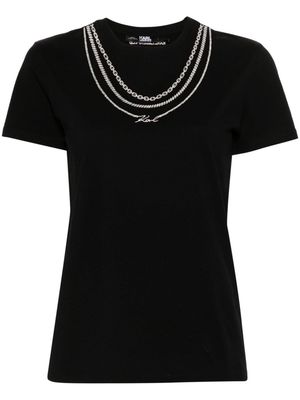 Karl Lagerfeld Karl Signature Necklace T-shirt - Black