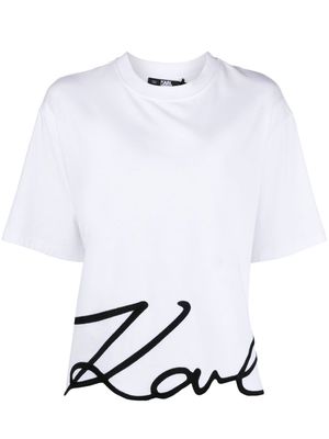 KARL LAGERFELD Karl Signature T-shirt - White