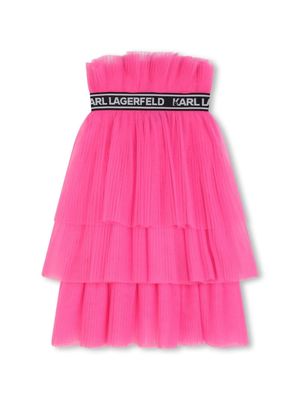 Karl Lagerfeld Kids Ceremonie layered tulle skirt - Pink