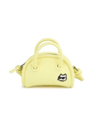 Karl Lagerfeld Kids Choupette faux-leather shoulder bag - Yellow