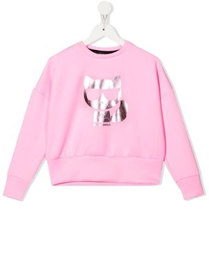 Karl Lagerfeld Kids Choupette logo-print sweatshirt - Pink
