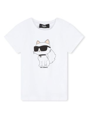 Karl Lagerfeld Kids Choupette-print cotton T-Shirt - White