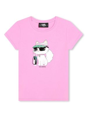 Karl Lagerfeld Kids Choupette short-sleeve T-shirt - Pink