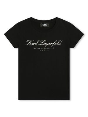Karl Lagerfeld Kids Hotel Karl cotton T-shirt - Black