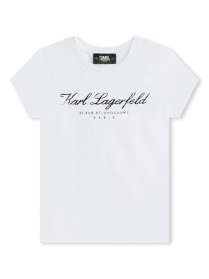 Karl Lagerfeld Kids Hotel Karl cotton T-shirt - White