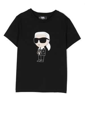 Karl Lagerfeld Kids Ikonik cotton T-shirt - Black