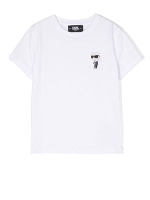Karl Lagerfeld Kids Ikonik cotton T-shirt - White