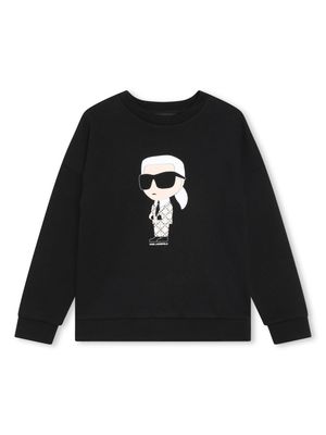 Karl Lagerfeld Kids Ikonik crewneck sweatshirt - Black
