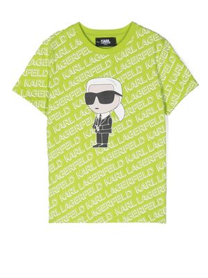 Karl Lagerfeld Kids Ikonik Karl Logo T-shirt - Green