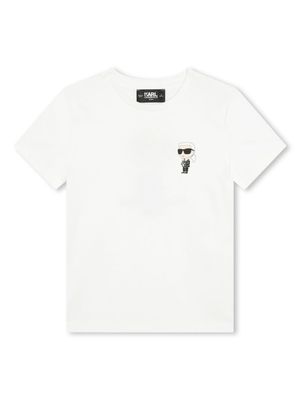 Karl Lagerfeld Kids Ikonik organic cotton T-shirt - White