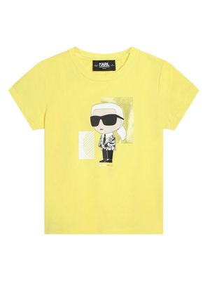 Karl Lagerfeld Kids K/Ikonik jersey T-shirt - Yellow