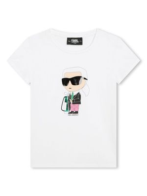 Karl Lagerfeld Kids K/IKONIK short-sleeve T-shirt - White