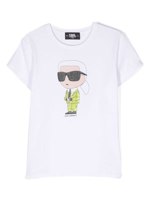 Karl Lagerfeld Kids Karl-print detail T-shirt - White