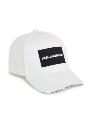 Karl Lagerfeld Kids logo-appliqué cotton baseball cap - White