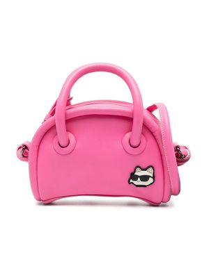 Karl Lagerfeld Kids logo-plaqué shoulder bag - Pink