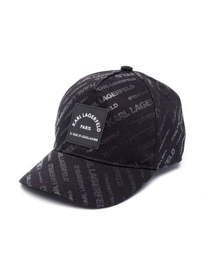 Karl Lagerfeld Kids logo-print baseball cap - Black