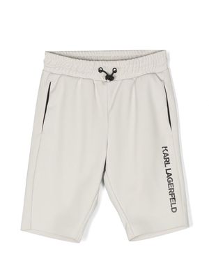 Karl Lagerfeld Kids logo-print Bermuda shorts - Neutrals