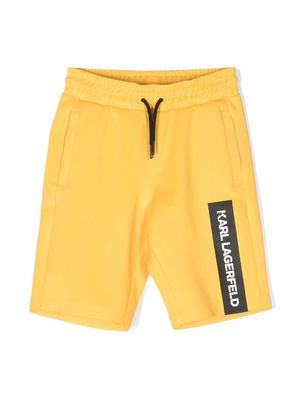 Karl Lagerfeld Kids logo-print bermuda shorts - Yellow