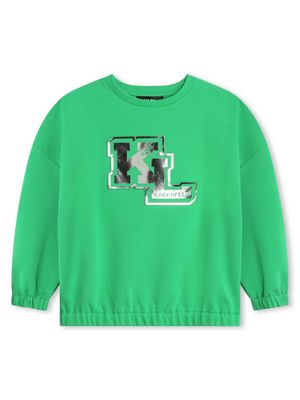 Karl Lagerfeld Kids logo-print cotton sweatshirt - Green