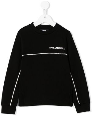 Karl Lagerfeld Kids logo-print crew-neck sweatshirt - Black