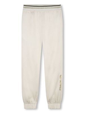 Karl Lagerfeld Kids logo-print elasticated-waist track pants - Neutrals