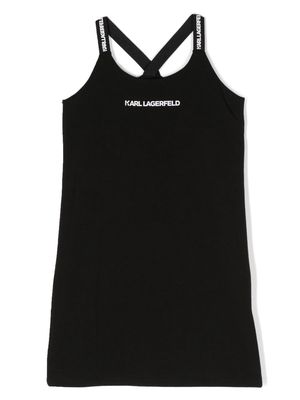 Karl Lagerfeld Kids logo-print jersey dress - Black