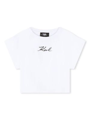 Karl Lagerfeld Kids logo-print jersey T-shirt - White