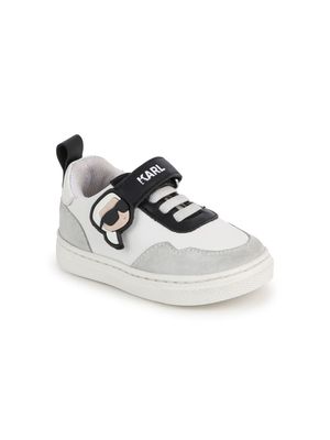 Karl Lagerfeld Kids logo-print leather sneakers - Neutrals