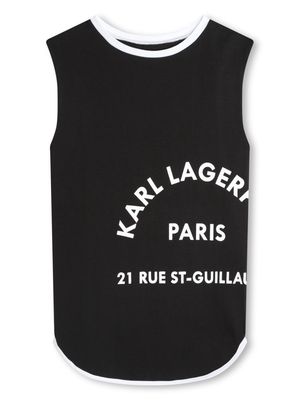 Karl Lagerfeld Kids logo-print organic-cotton dress - Black