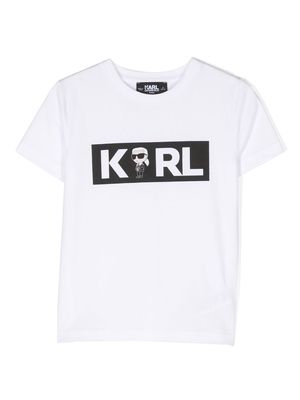 Karl Lagerfeld Kids logo-print organic-cotton T-shirt - White