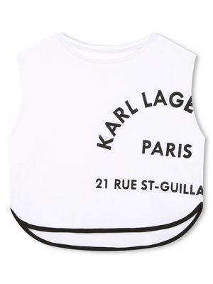 Karl Lagerfeld Kids logo-print organic-cotton top - White