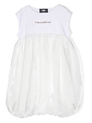 Karl Lagerfeld Kids logo-print puffball dress - White